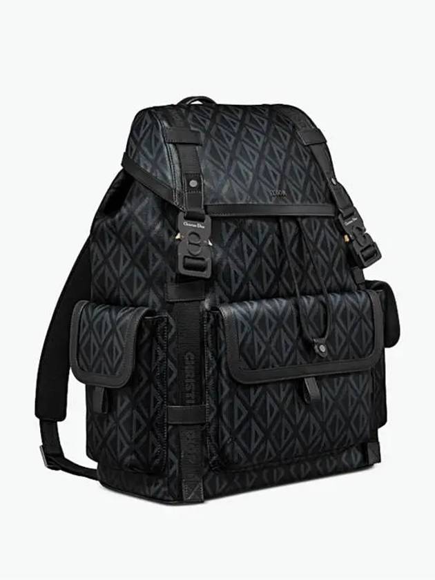 Hit The Road CD Diamond Canvas Backpack Black - DIOR - BALAAN 3