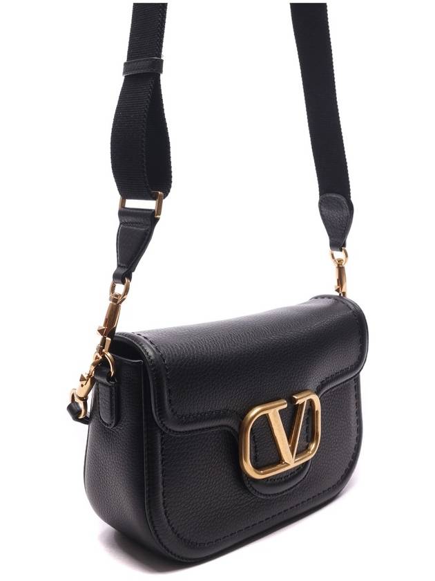 All Time Grained Calfskin Shoulder Bag Black - VALENTINO - BALAAN 4