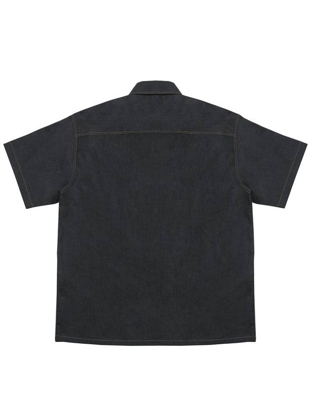 Black Fake Denim Half Shirt - ARCANE FUNK - BALAAN 3