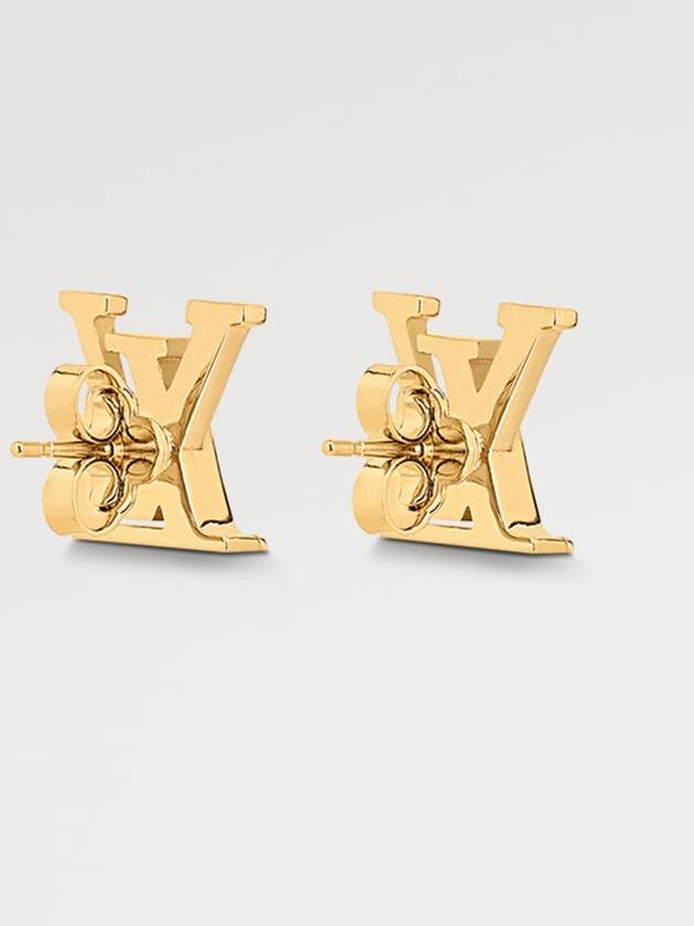 LV Iconic Enamel Earrings Gold - LOUIS VUITTON - BALAAN 3