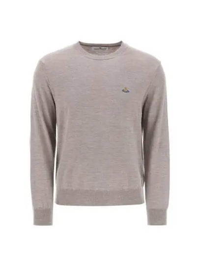 Embroided Logo Merino Wool Knit Top Grey - VIVIENNE WESTWOOD - BALAAN 2