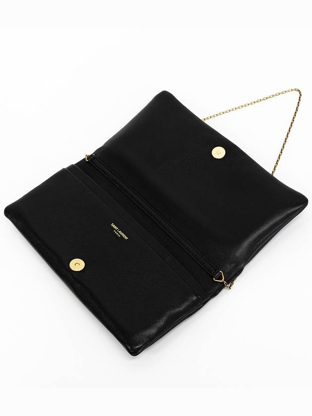 Calypso Lambskin Mini Shoulder Bag Black - SAINT LAURENT - BALAAN 8