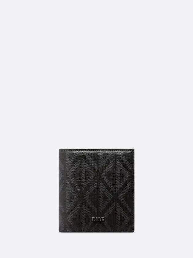 CD Diamond Canvas Compact Vertical Card Wallet Black - DIOR - BALAAN 2