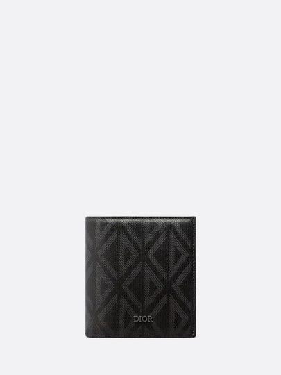 CD Diamond Canvas Compact Vertical Card Wallet Black - DIOR - BALAAN 2