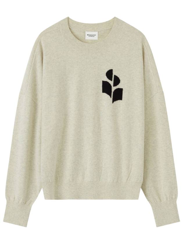 Marisans Logo Knit Top Light Grey - ISABEL MARANT - BALAAN 4