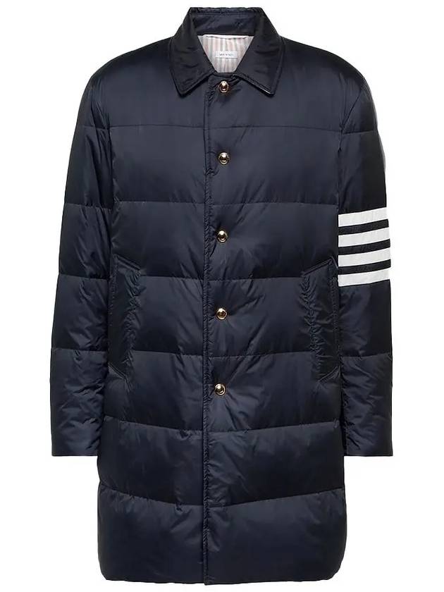 Men's 4 Bar Stripe Matte Finish Padding Navy - THOM BROWNE - BALAAN 2