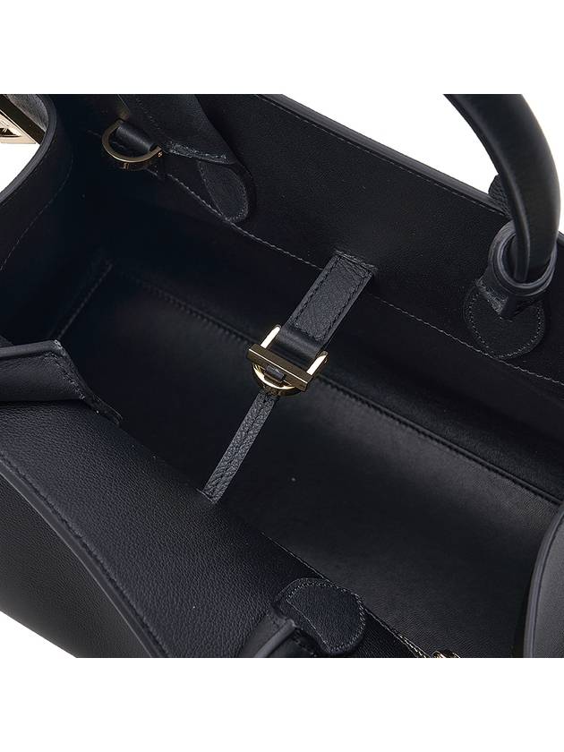 Hug Small Tote Bag Black - SALVATORE FERRAGAMO - BALAAN 10