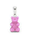 Nostalgia Bear Pendant Classic Candy Pink Silver Women Charm - CRYSTAL HAZE - BALAAN 2