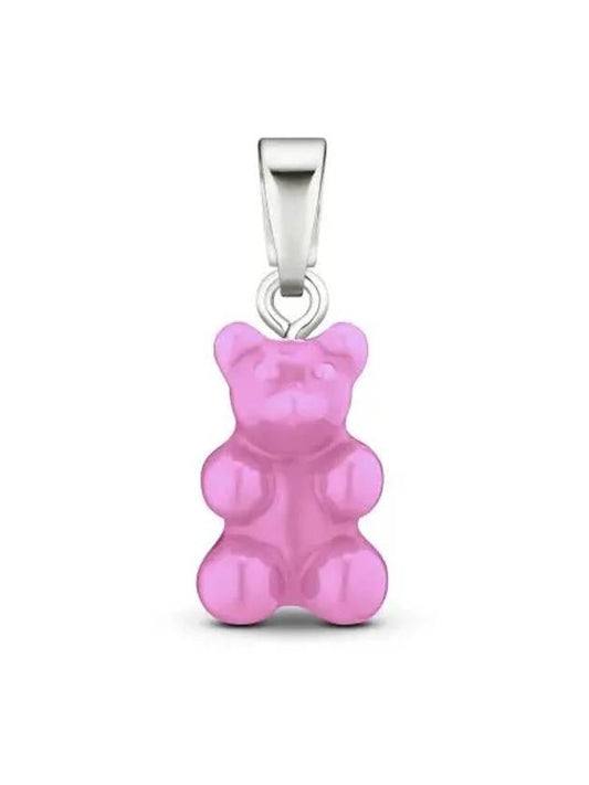 Nostalgia Bear Pendant Classic Candy Pink Silver Women Charm - CRYSTAL HAZE - BALAAN 2