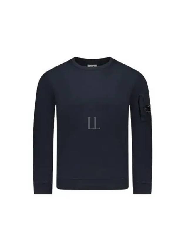 Light Fleece Crew Neck Sweatshirt Navy - CP COMPANY - BALAAN 2