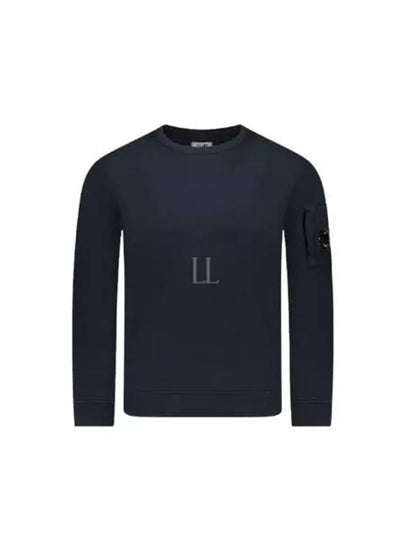 Light Fleece Crew Neck Sweatshirt Navy - CP COMPANY - BALAAN 2