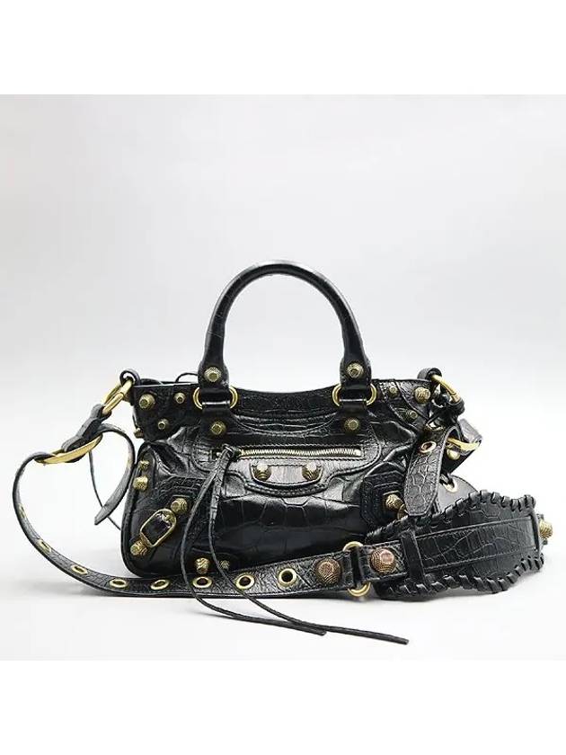 751523 Black gold Neo Cargol small tote bag strap - BALENCIAGA - BALAAN 2