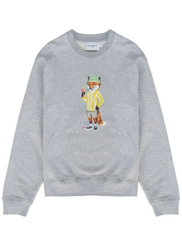 Dressed Fox Print Sweatshirt Light Grey Melange - MAISON KITSUNE - BALAAN 2