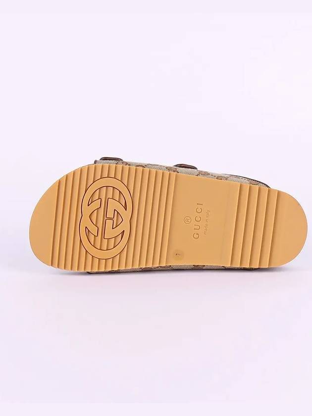 Men's Strap Slide Sandals Beige - GUCCI - BALAAN 5