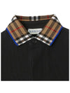 Kids Check Collar Polo Short Sleeve T-Shirt Black - BURBERRY - BALAAN 5