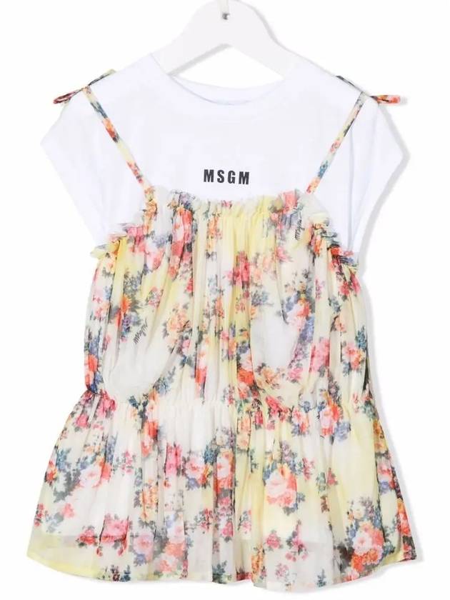 Kids Women s Floral Bustier Dress MS028823 086 - MSGM - BALAAN 2