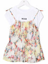 Kids Floral Bustier Dress MS028823 086 - MSGM - BALAAN 1