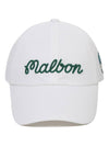 Malbon Script Ball Cap WHITE - MALBON GOLF - BALAAN 3