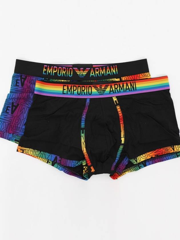 Rainbow Logo Print Briefs 2-Pack Set - EMPORIO ARMANI - BALAAN 4