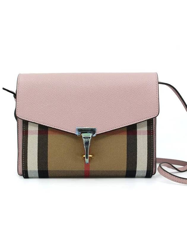 House Check Small Leather Cross Bag Pink - BURBERRY - BALAAN 3