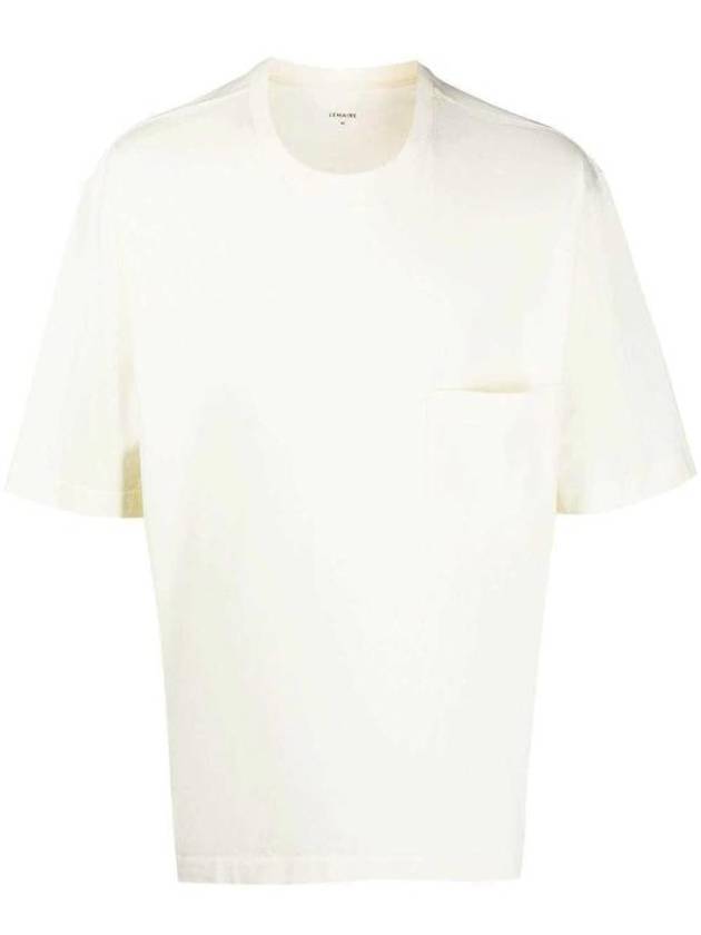 Men's Pigment Dyed Jersey Short Sleeve T-Shirt Light Vanilla - LEMAIRE - BALAAN 1