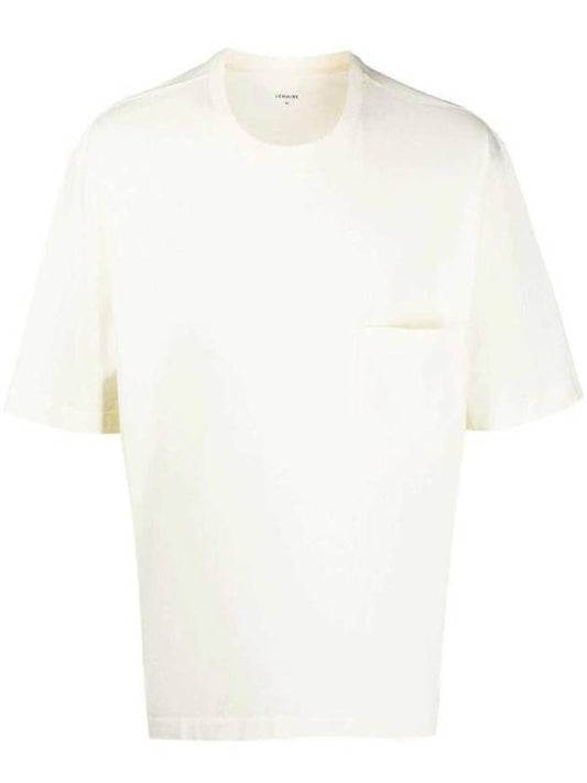 Men's Pigment Dyed Jersey Short Sleeve T-Shirt Light Vanilla - LEMAIRE - BALAAN 1