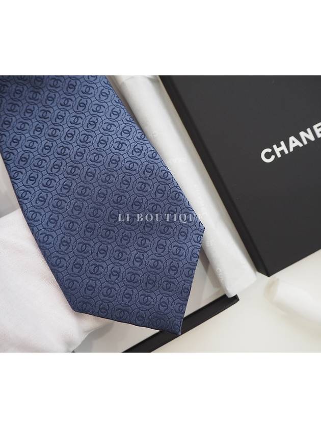 CC round logo tie blue AA9629 - CHANEL - BALAAN 3