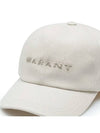 Tyron Embroidered Logo Ball Cap Ecru - ISABEL MARANT - BALAAN 5