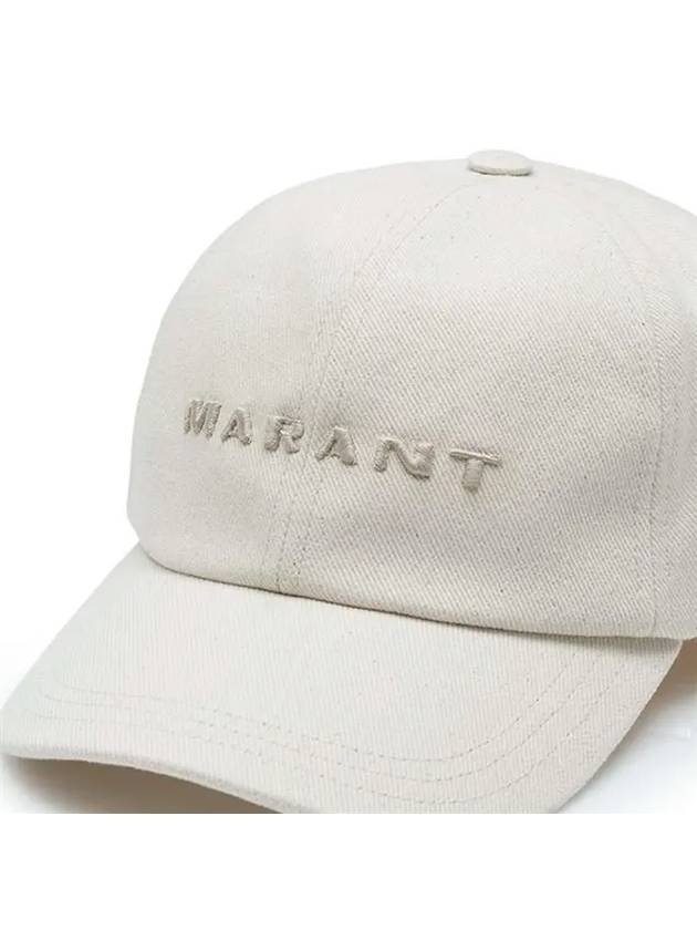 Tyron Embroidered Logo Ball Cap Ecru - ISABEL MARANT - BALAAN 5