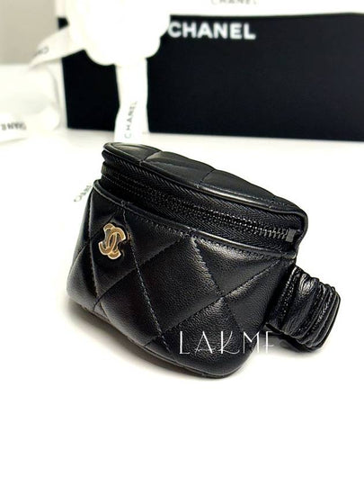 Banding Zipper CoinPerth Coin Card Women s Wallet Black AP2112 Lambskin Shamgol - CHANEL - BALAAN 2