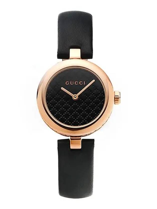 Women's Diamantissima Leather Watch Black - GUCCI - BALAAN 2