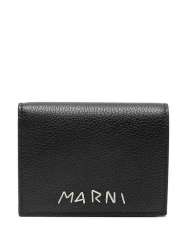 Leather Half Wallet Black - MARNI - BALAAN 1