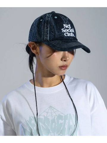 OG LOGO DENIM WASHED CAP D - NET SOCIAL CLUB - BALAAN 1