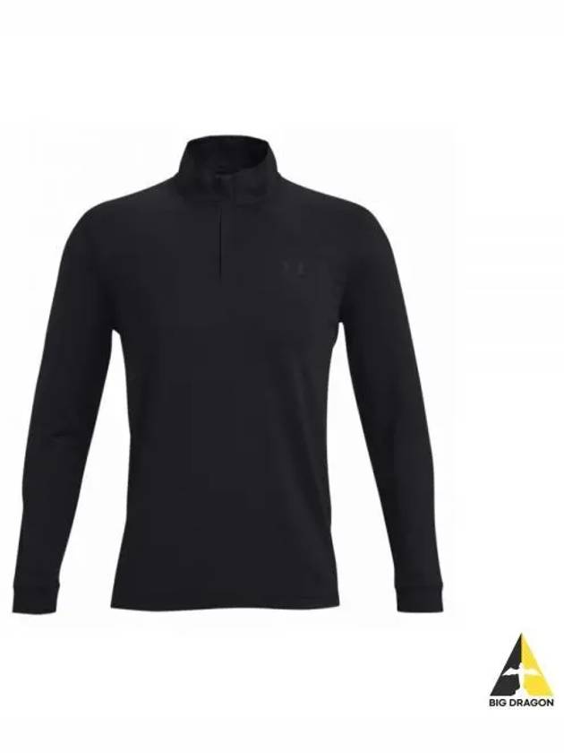 Men's Playoff Half Zip Long Sleeve T-Shirt Black - UNDER ARMOUR - BALAAN 2