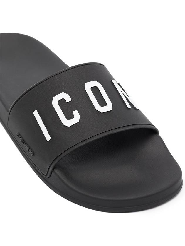 Men’s Icon Slippers Black - DSQUARED2 - BALAAN 3