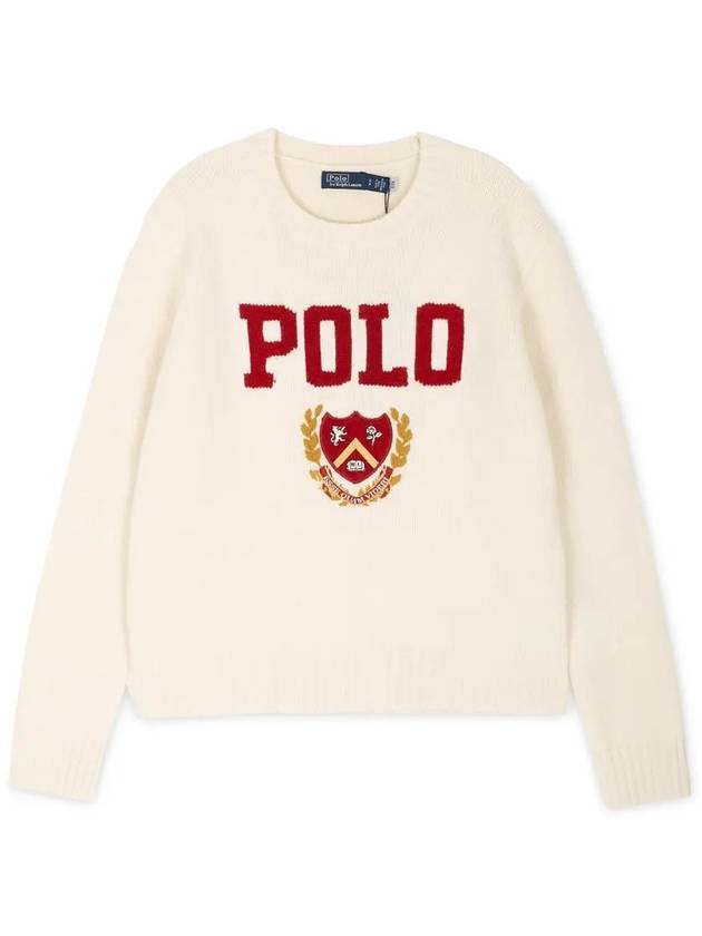 Logo Knit Top Cream - POLO RALPH LAUREN - BALAAN 4