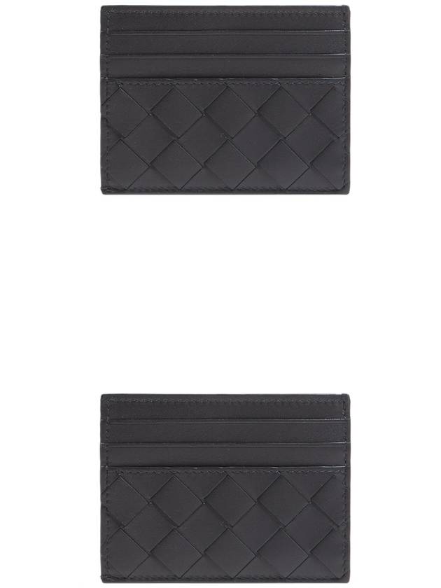 Intrecciato Leather Card Wallet Black - BOTTEGA VENETA - BALAAN 5