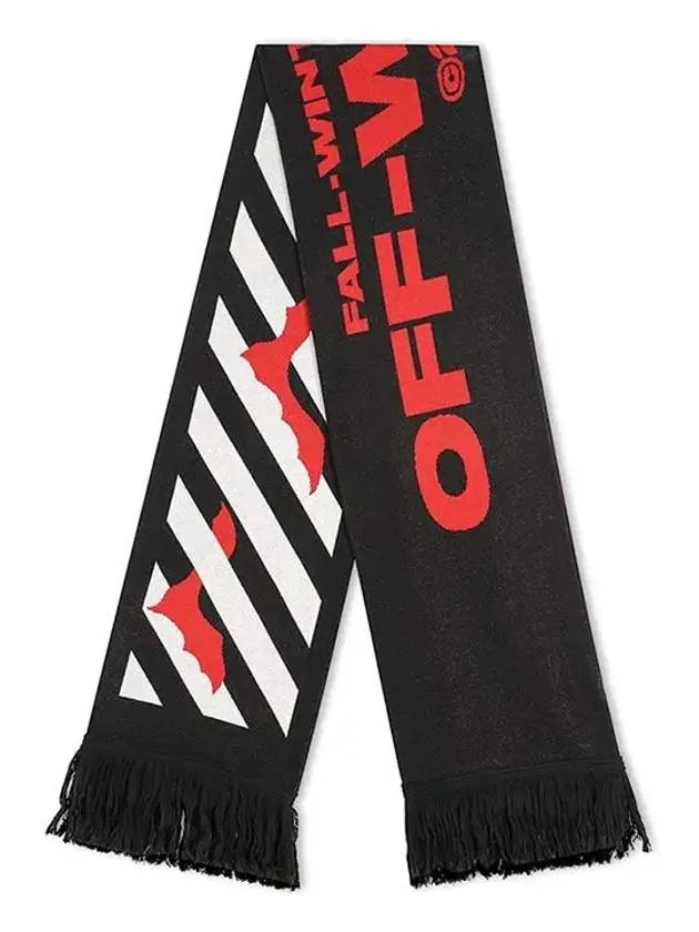 logo knit muffler black - OFF WHITE - BALAAN.