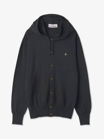 Logo Hooded Cardigan Black - VIVIENNE WESTWOOD - BALAAN 2