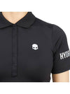 Women's Golf Logo Short Sleeve PK Shirt Black - HYDROGEN - BALAAN 10