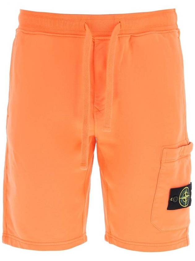 Men's Waffen Bermuda Training Shorts Orange - STONE ISLAND - BALAAN.