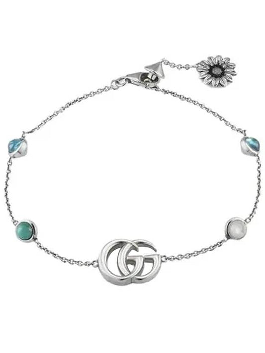Double G Flower Charm Bracelet YBA527393001 Silver - GUCCI - BALAAN.