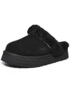 Women's Diskett Fleece Platform Slippers Black - UGG - BALAAN 3