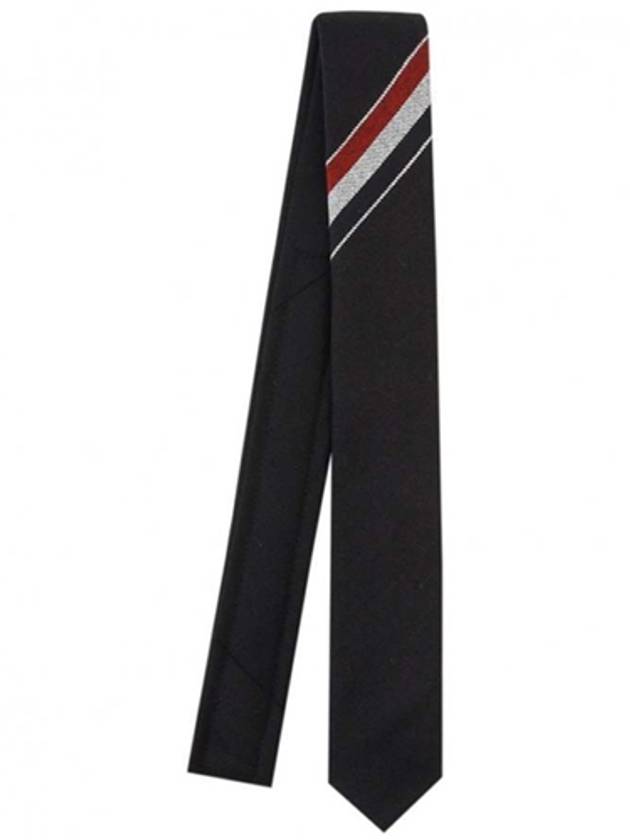 Three-Line Engineer Stripe Wool  Neck Tie Navy - THOM BROWNE - BALAAN 2