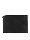 Intrecciato Document Case Clutch Bag Black - BOTTEGA VENETA - BALAAN 1