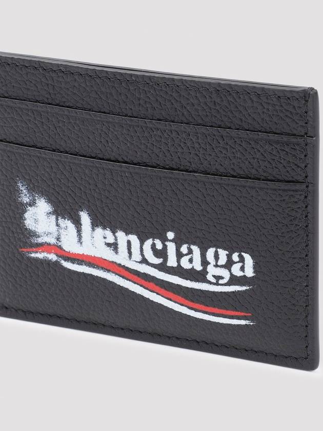 Logo Printing Leather Card Wallet Black - BALENCIAGA - BALAAN 4