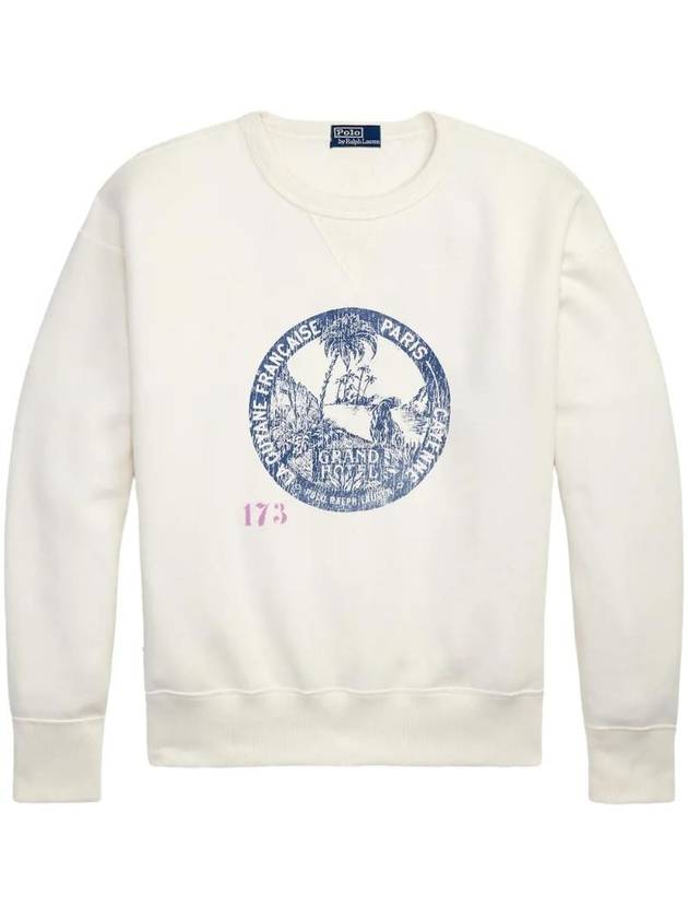 Graphic Print Sweatshirt White - POLO RALPH LAUREN - BALAAN 1