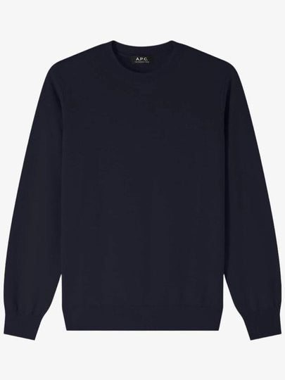 Philo Embroidered Logo Wool Knit Top Navy - A.P.C. - BALAAN 2