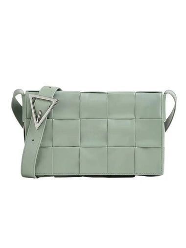 Intrecciato Triangle Buckle Cassette Cross Bag Light Green - BOTTEGA VENETA - BALAAN 1