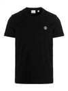 Embroidered Monogram Motif Cotton Short Sleeve T-Shirt Black - BURBERRY - BALAAN 2